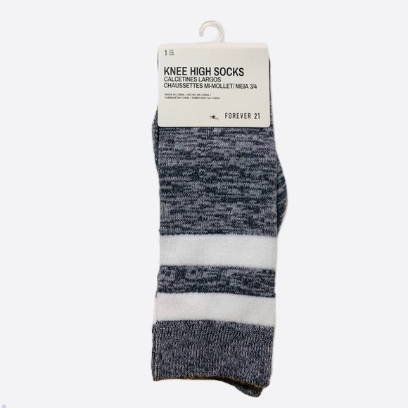 Marled Varsity Striped Knee High Socks - Picture 2 of 2